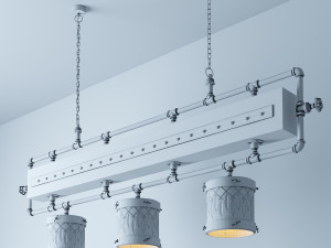 industrial hanging lamp hl13 3D 模型