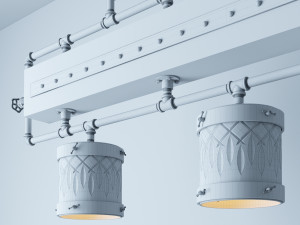 industrial hanging lamp hl13 3D 模型