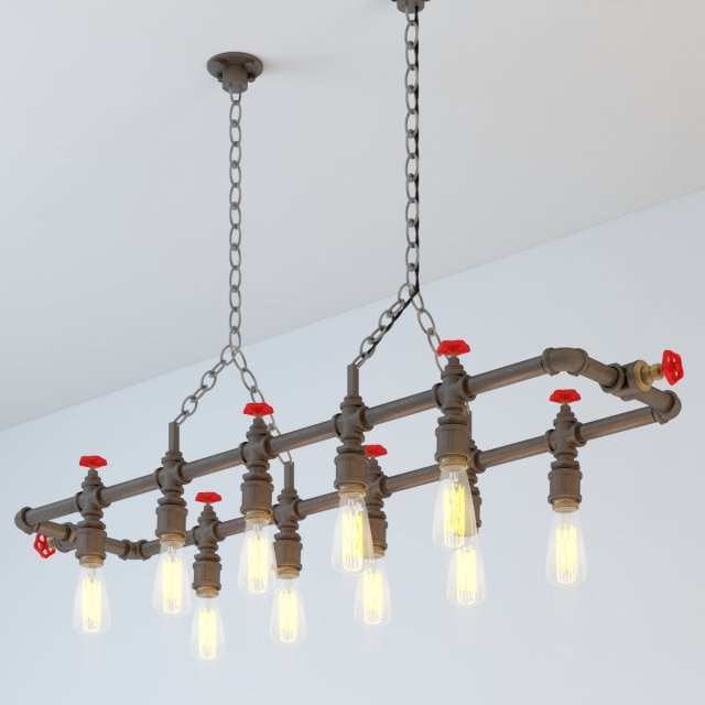 industrial hanging lamp hl14 Modelo 3D .c4d .max .obj .3ds .fbx .stl .blend 