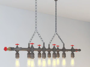 industrial hanging lamp hl14 3D Model