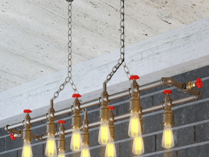 industrial hanging lamp hl14 Modelo 3D