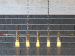 industrial hanging lamp hl14 Modelo 3D