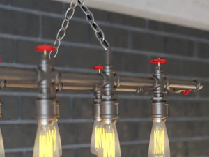 industrial hanging lamp hl14 3D Model