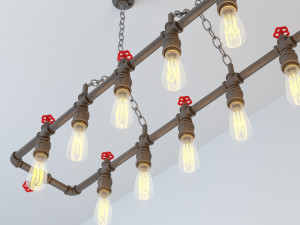 industrial hanging lamp hl14 Modelo 3D