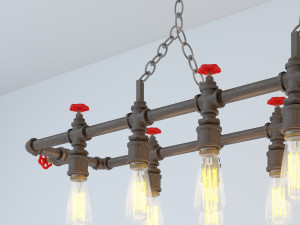 industrial hanging lamp hl14 Modelo 3D