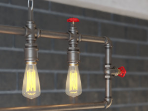 industrial hanging lamp hl15 3D Model