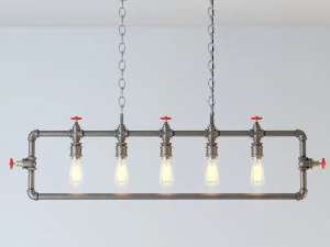 lumin&aacute;ria suspensa industrial hl15 Modelo 3D