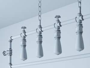 industrial hanging lamp hl15 3D Model