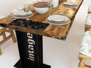 vintage dining table dt1 3D Модель