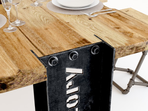 vintage dining table dt2 3D Model