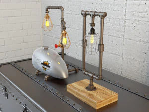 industrial desk lamp d1 3D Model