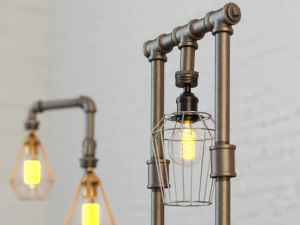 industrial desk lamp d1 3D Model
