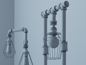 industrial desk lamp d1 3D-Modell