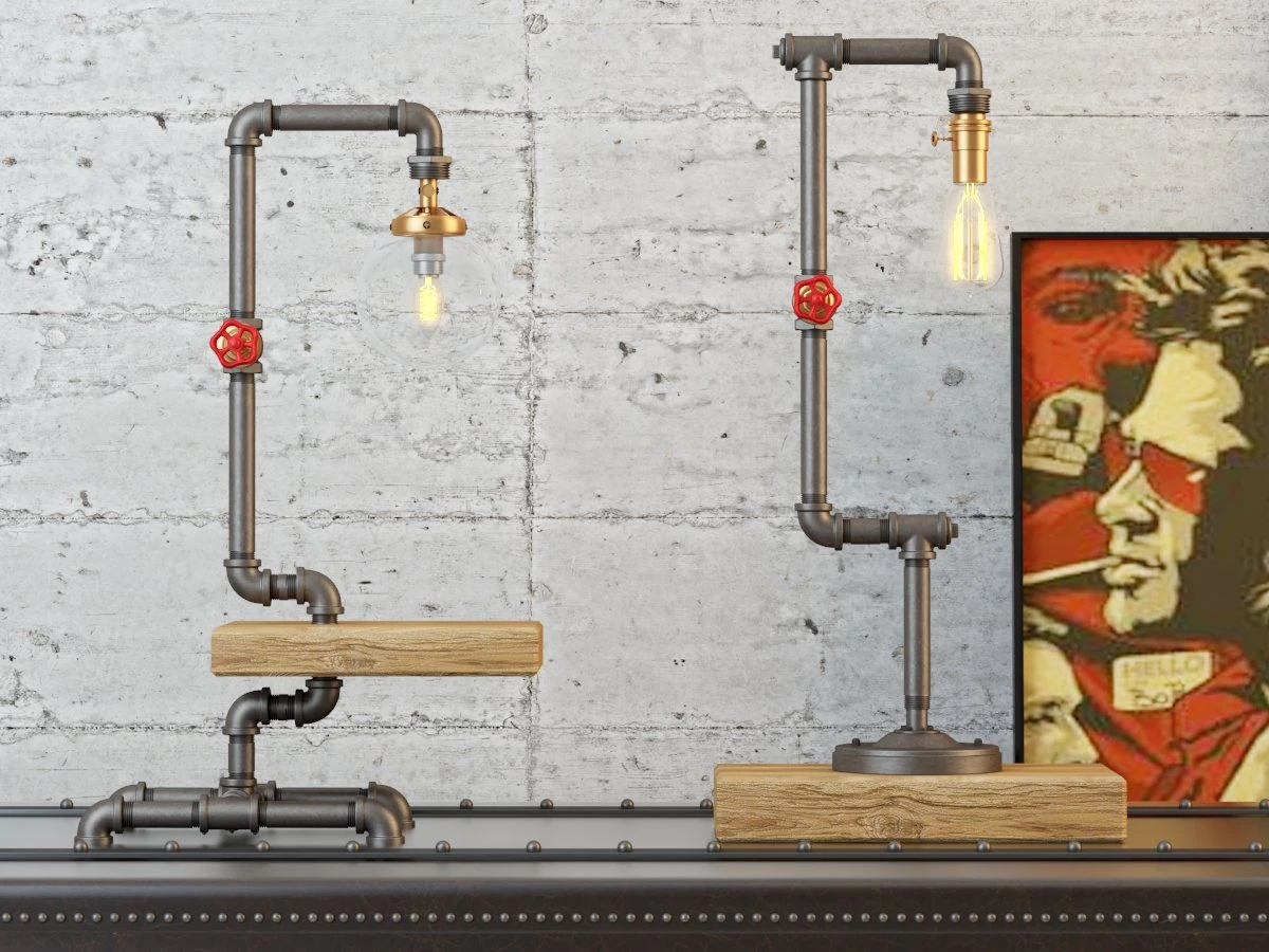 industrial desk lamp d2 3D Model .c4d .max .obj .3ds .fbx .stl .blend 