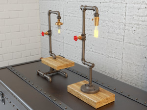 industrial desk lamp d2 Model 3D