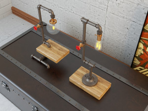 industrial desk lamp d2 Model 3D
