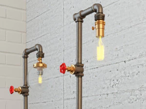 industrial desk lamp d2 3D Model