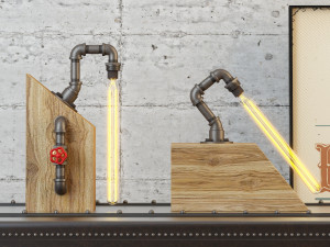 industrial desk lamp d3 3D Model