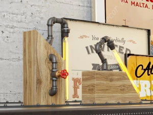 industrial desk lamp d3 3D Model