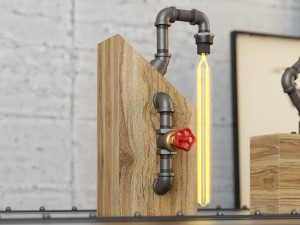 industrial desk lamp d3 Modello 3D