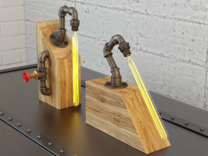 industrial desk lamp d3 Modello 3D