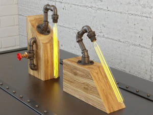 industrial desk lamp d3 3D Model