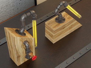 industrial desk lamp d3 Modello 3D