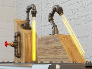 industrial desk lamp d3 Modello 3D