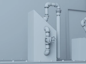 industrial desk lamp d3 3D Model