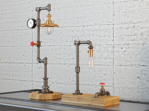industrial desk lamp d4 3D Model