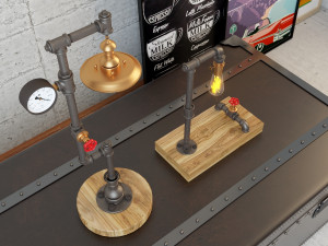 industrial desk lamp d4 3D Model