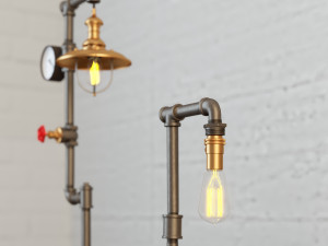 industrial desk lamp d4 3D Model