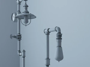 industrial desk lamp d4 3D Model