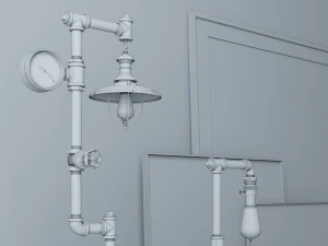 industrial desk lamp d4 3D Model