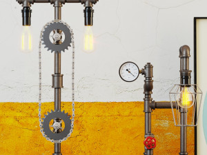 industrial desk lamp d5 3D Model