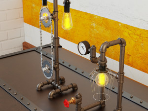 industrial desk lamp d5 3D Model