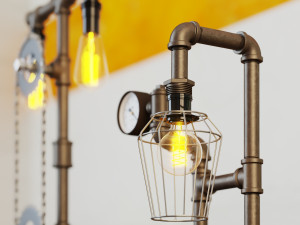 industrial desk lamp d5 3D Model