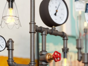 industrial desk lamp d6 3D Model