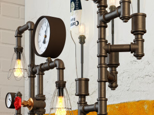 industrial desk lamp d6 3D Model