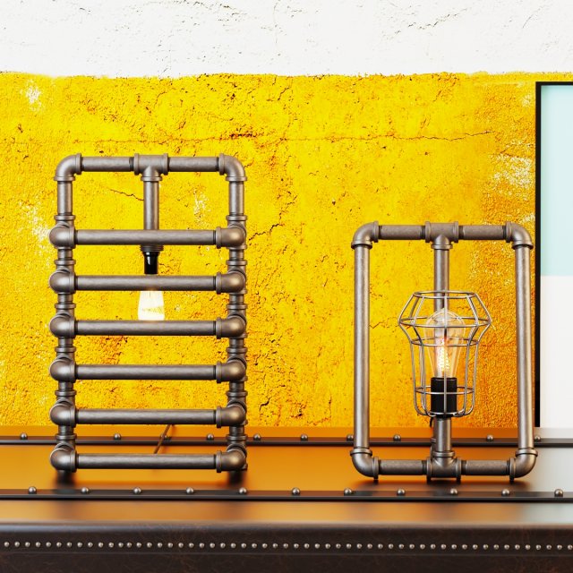 industrial desk lamp d7 Modelo 3D .c4d .max .obj .3ds .fbx .stl .blend 