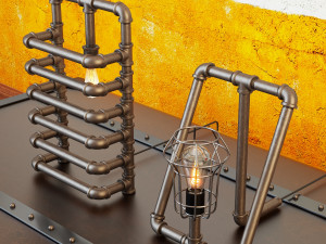 industrial desk lamp d7 Modelo 3D