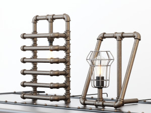industrial desk lamp d7 Modelo 3D