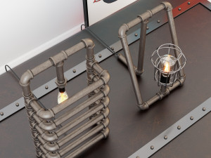 industrial desk lamp d7 Modelo 3D