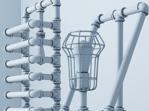 industrial desk lamp d7 Modelo 3D