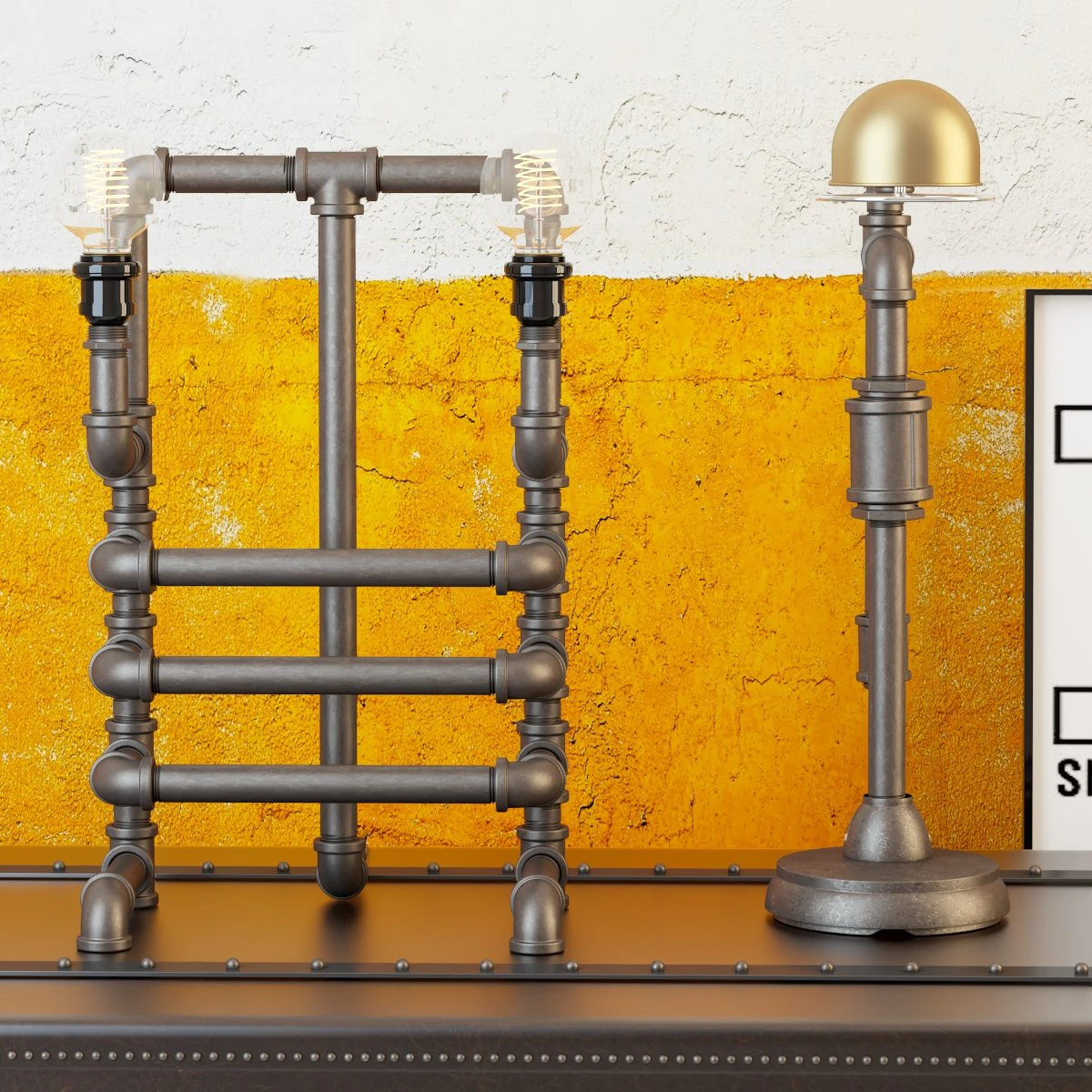 industrial desk lamp d8 3D Model .c4d .max .obj .3ds .fbx .stl .blend
