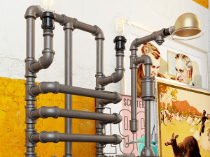 industrial desk lamp d8 3D 模型