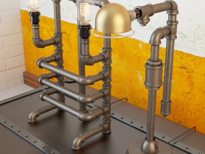 industrial desk lamp d8 3D Model