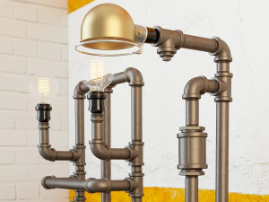 industrial desk lamp d8 3D Model