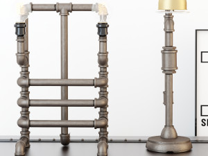 industrial desk lamp d8 3D 模型