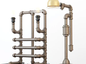 industrial desk lamp d8 3D Model